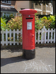 freshly painted post box