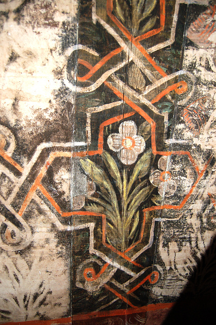 Detail of Medieval Wall Painting, First Floor, Saracen's Head Inn, Southwell, Nottinghamshire