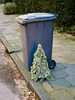 Bin with Christmas tree