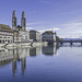 Zürich: Blick von der Rathausbrücke über die Limmat ... P.i.P. (© Buelipix)