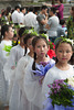 Worshippers follow the procession