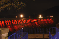 Fence around viewing area for Eder Dam