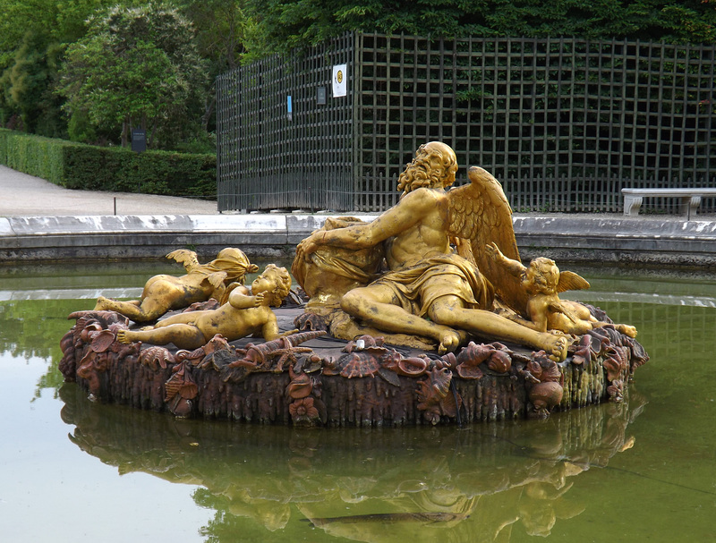 Detail of the Fountain in the Bosquet de la Girandole in the Gardens of Versailles, June 2013