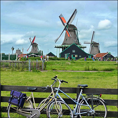 bicycles and Dutch mills fixed torque in Zaandam -