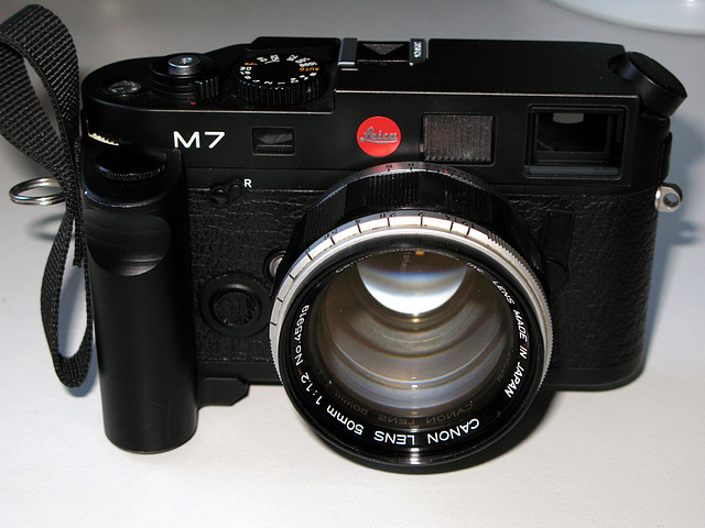 Then Leica M7 0.85 Canon 50 1.2 Rapidgrip Sling