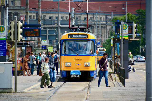 Leipzig 2017 – LVB 2183 Tatra T4D on line 7