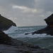 Hurricane at the Entrance to the Boscastle Harbor