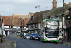 Stephensons 801 (EU24 LWT) in Mildenhall - 22 Oct 2024 (P1200174)