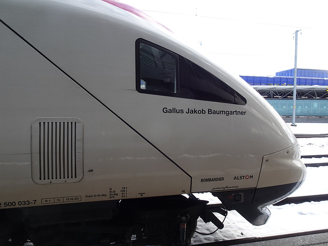 SBB ICN InterCity-Neigezug ( Gallus Jakob Baumgartner