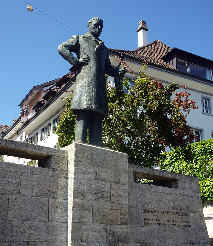 Statue von Johann Conrad Fischer in Schaffhausen