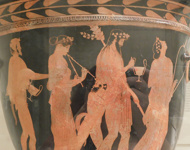 Detail of a Terracotta Bell-Krater Attributed to the Methyse Painter in the Metropolitan Museum of Art, September 2018