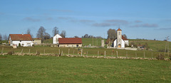 Le Mémont (25) 13 novembre 2012. Tout petit village du Haut-Doubs.