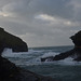 Hurricane at the Entrance to the Boscastle Harbor