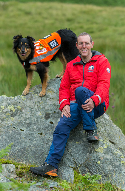 Two members of the mountain rescue team Two members of the mountain rescue team