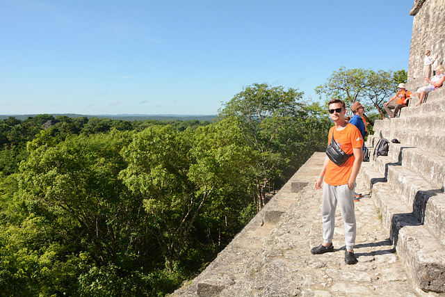 Guatemala, On the Top of the Temple IV in Tikal