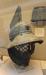 Bronze Helmet of a Murmillo in the British Museum, April 2013