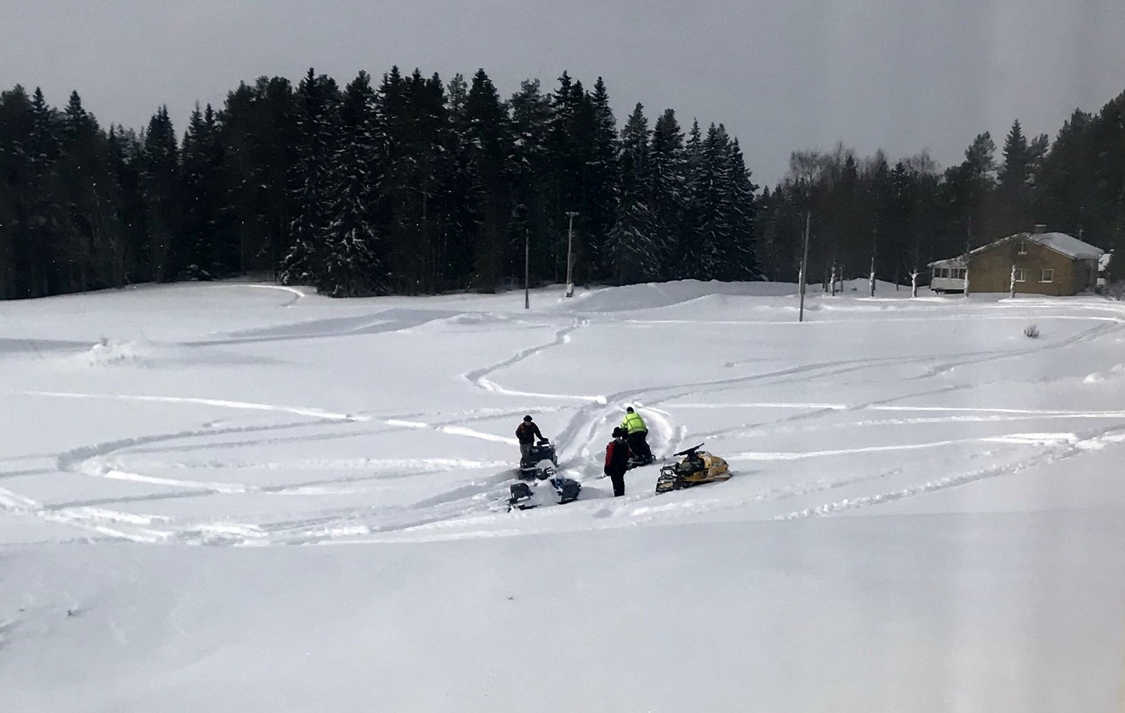 collecting the dead snowmobile