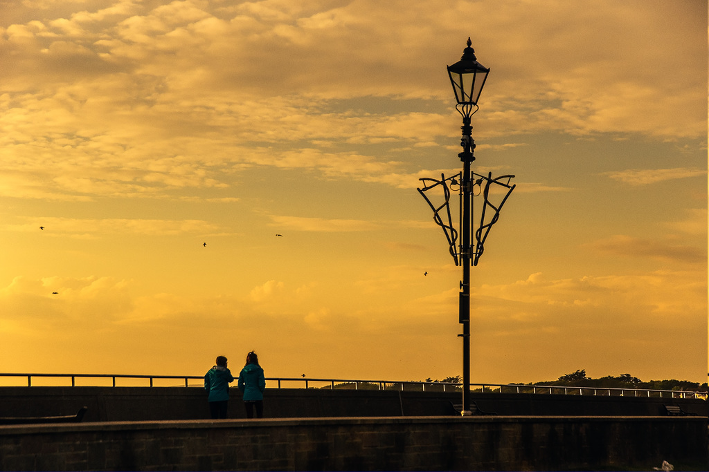 Walking the Prom at sunset