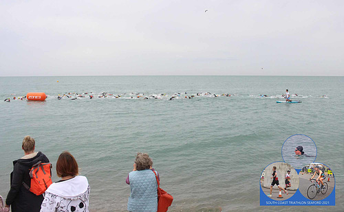 SC Triathlon 2021 - The sprint field spreads out - Seaford 21 8 2021