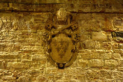 Italy, Perugia, Medieval Coat of Arms on the Wall of the Underground City