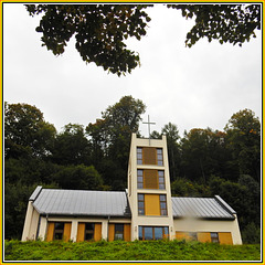 Moderne Kirche in Scharfenstein Erzgebirge