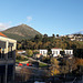 A view to Farinha Mount, with the Shrine of Our Lady of Grace on top.