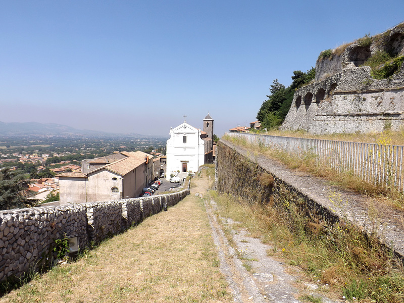 Ramp to the Terrace of the Hemicycles in the Sanctuary of Fortuna Primigenia in ancient Praeneste / modern Palestrina, June 2012