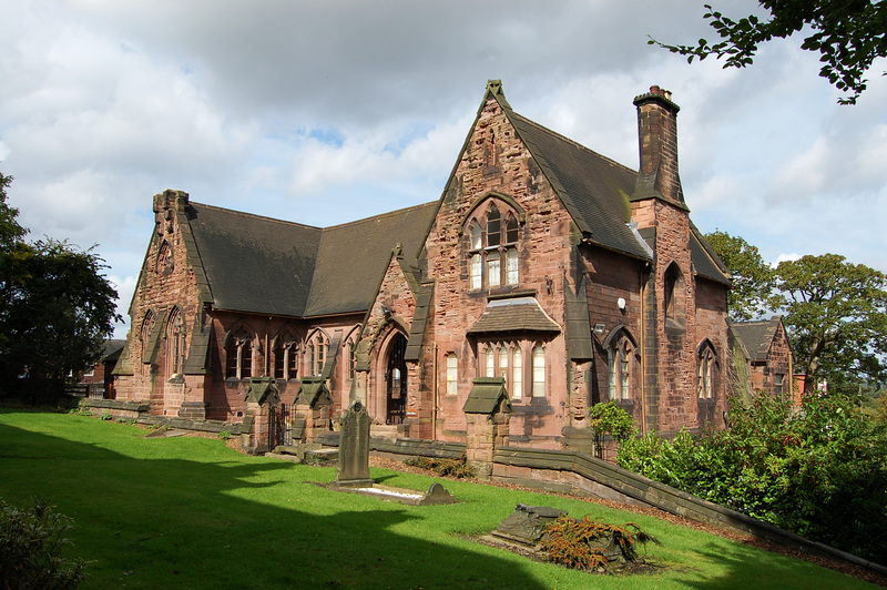 Former School and Master's House of c1852 next to Holy Trinity Church, Vicarage Road, Hartshill, Stoke on Trent, Staffordshire