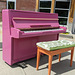 Outdoor Pink Piano and Bench