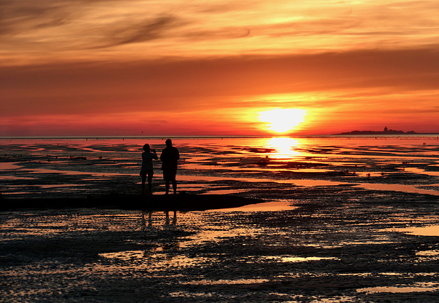 Sonnenuntergang über dem Watt