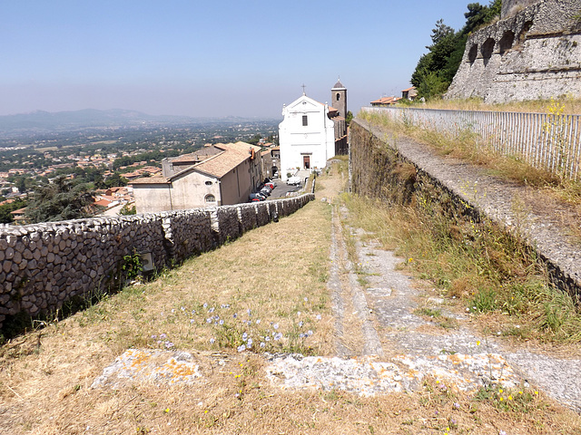 Ramp to the Terrace of the Hemicycles in the Sanctuary of Fortuna Primigenia in ancient Praeneste / modern Palestrina, June 2012