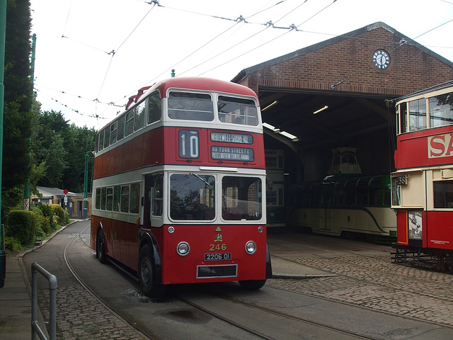 DSCF1070 Preserved Belfast trolleybus 246 (2206 OI) at the EATM, Carlton Colville - 19 Aug 2015