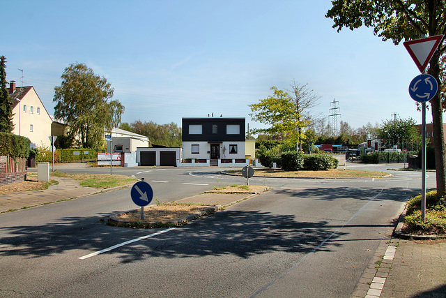 Flockenweg, Kreisverkehr (Mülheim-Speldorf) / 19.08.2018