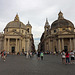 Twin Churches in Piazza del Popolo in Rome, June 2014