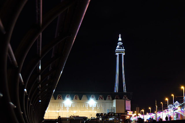 Blackpool tower seen from under the fence!