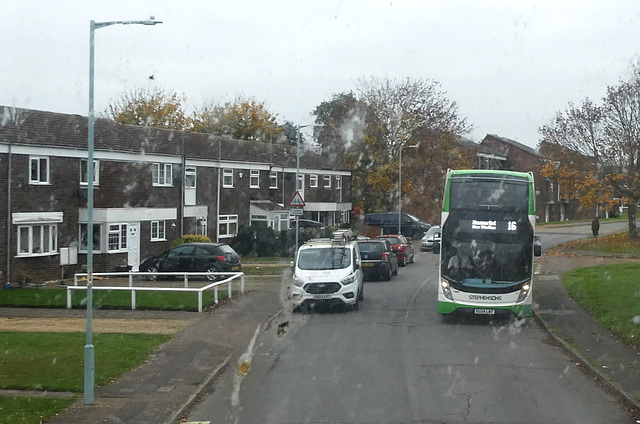 Stephensons 801 (EU24 LWT) in Newmarket - 14 Nov 2024 (P1200374)