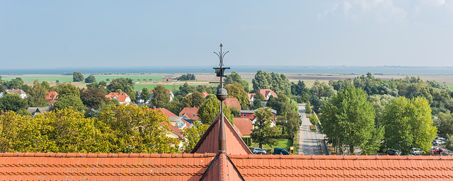 Blick vom Kirchturm zum Saaler Bodden