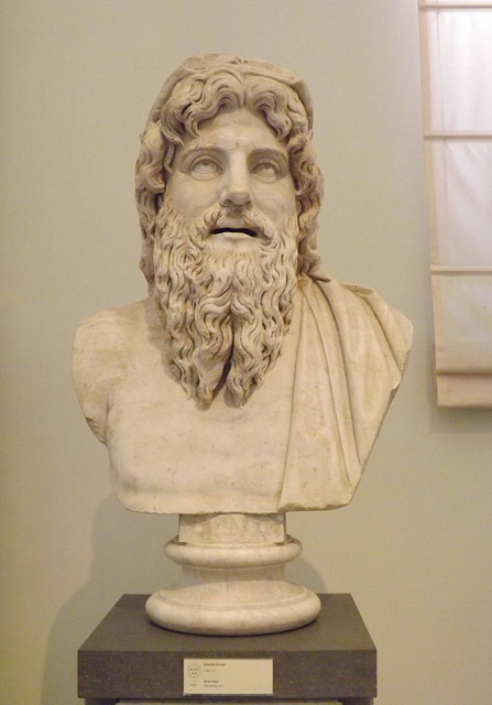 Bust of a Bearded River God in the Naples Archaeological Museum, July 2012