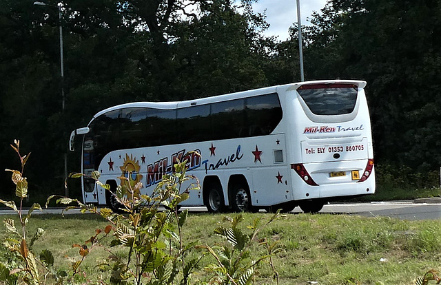 Mil-Ken Travel OM11 KEN (YN11 AXV) at Fiveways, Barton Mills - 7 Jul 2019 (P1030075)
