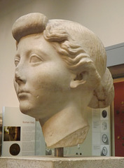 Marble Head of the Empress Livia in the British Museum, April 2013