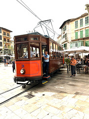 Ferrocarril de Sóller S.A. tram 24 at Sóller - Apr 2024  (Photo courtesy of Jane Slater)