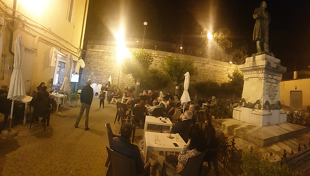 Watching the European Cup in the Piazza