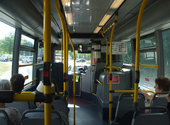 DSCF4327 On board Mulleys YN54 NKX approaching Fiveways, Barton Mills - 10 Aug 2018