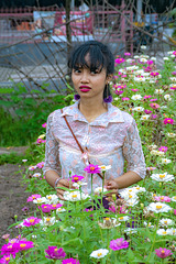 Rita in the flower field