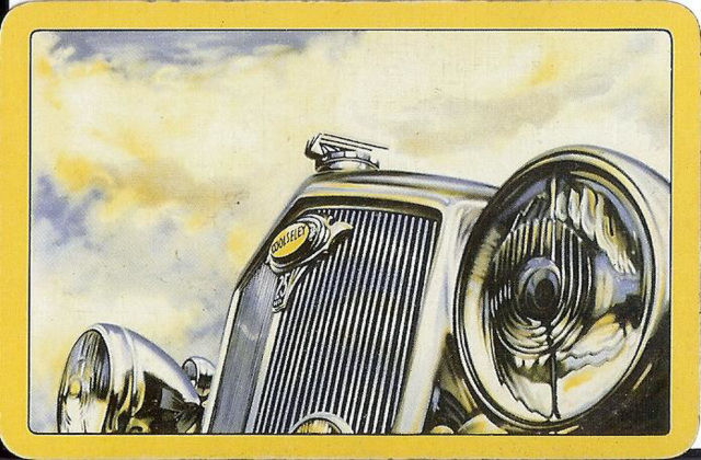 Wolseley 25 on the back of a playing card, c.1948?