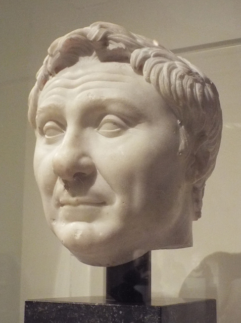 Marble Portrait Head of Pompey the Great in the Metropolitan Museum of Art, July 2016