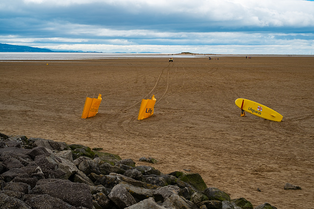 Lifeguards driving out to Little Eye