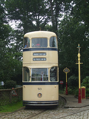 DSCF1092 Preserved Sheffield tramcar 513 at EATM, Carlton Colville - 19 Aug 2015