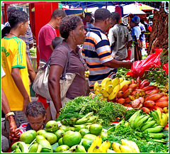 Seychelles : frutta e verdura al mercato di Victoria