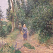 Detail of Cote des Grouettes near Pontoise by Pissarro in the Metropolitan Museum of Art, May 2011